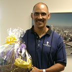 IMAGE: Tony Dungy and Basket of Hope