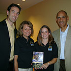 IMAGE: Nathan Whitaker, Angela Brunette, Jackie Cook, and Tony Dungy