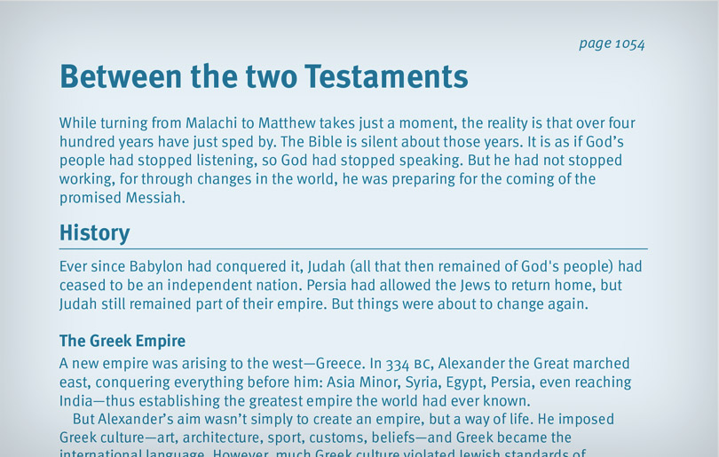 Example of the Christian Basics additional features