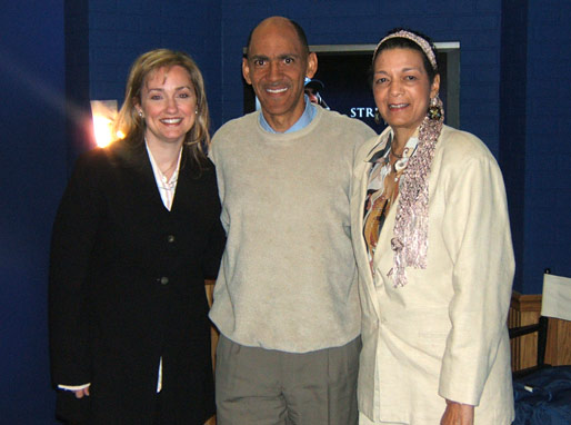 Vicki Frye (Urban Ministries) Coach Dungy, Carol Cartwright