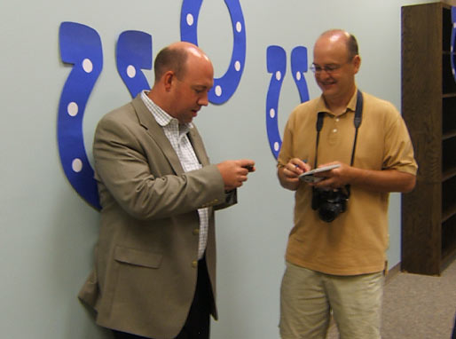 Todd Starowitz having an interview