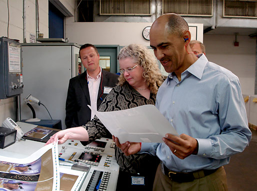 Coach Dungy at the initial print run of Quiet Strength