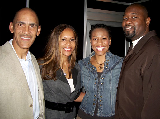 Tony and Lauren Dungy with Priscilla & Jerry Shirer - Tony and Priscilla both spoke at the International Christian Retail Show in Atlanta