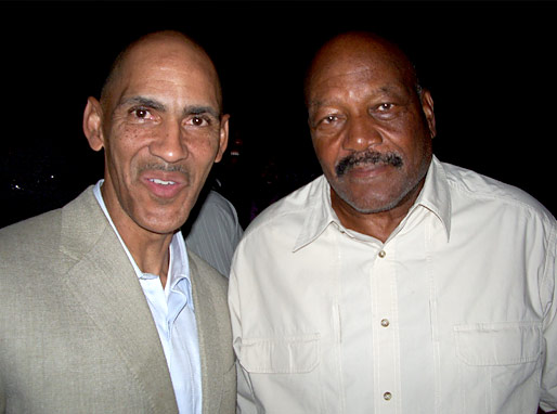 Tony with Jim Brown at a reception/dinner - A Celebration of African American Excellence in Sports