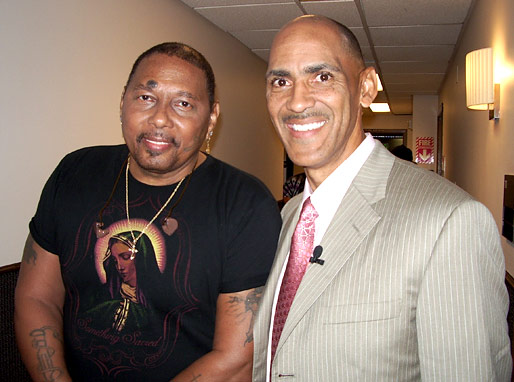 Tony with Aaron Neville of the Neville Brothers