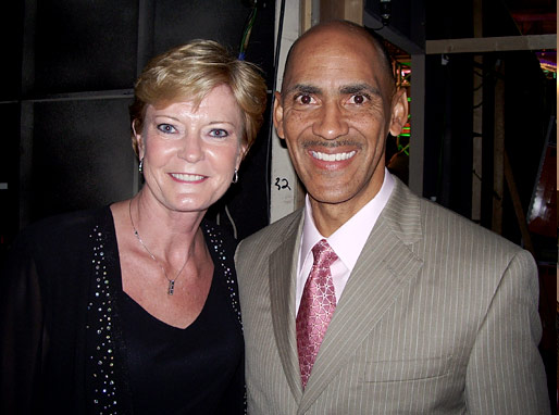 Backstage at the ESPYs with fellow Best Coach nominee Pat Summitt