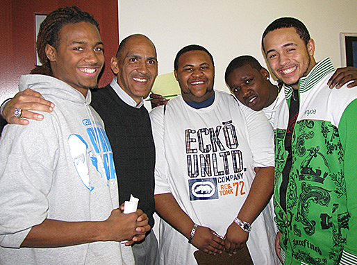 Tony with students at North Side High School at Fort Wayne, IN