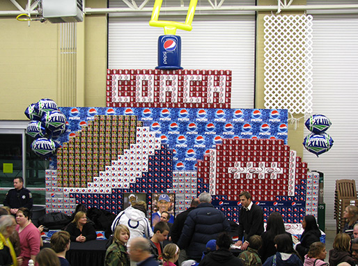 Creative Wal-Mart employees made this display out of 12 cases of soda!