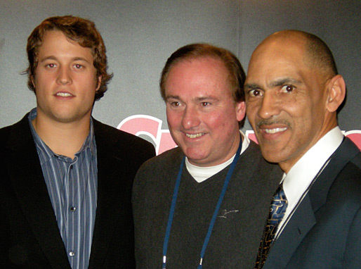Tony with a former GA quarterback and Tim Brando from Sporting News Radio - © All rights reserved. Photo by Jessica Atteberry Quinn
