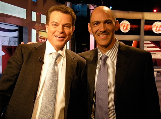 Shepard Smith of FOX News Channel's Studio B poses with Tony - © All rights reserved. Photo by Jessica Atteberry Quinn