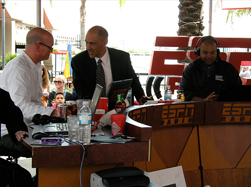 On the air on ESPN Radio with Mike Tirico & Scott Van Pelt - © All rights reserved. Photo by Jessica Atteberry Quinn