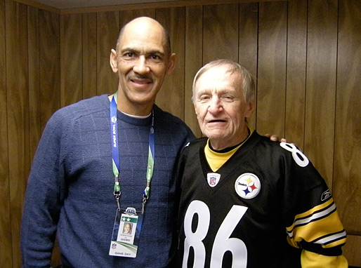 Tony & Tom at the TODAY show. Tom has been to every Super Bowl game since game one - © All rights reserved. Photo by Jessica Atteberry Quinn