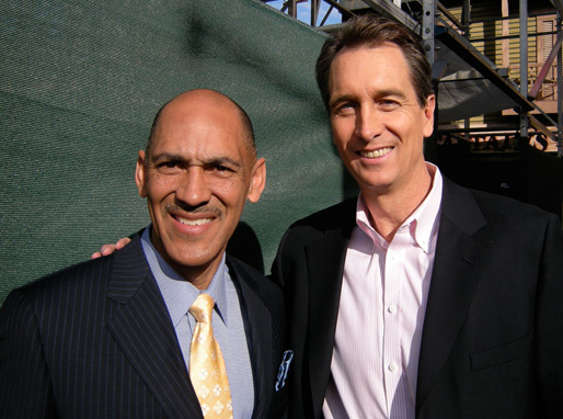 Tony with NBC Sports co-host Cris Collinsworth - © All rights reserved. Photo by Jessica Atteberry Quinn