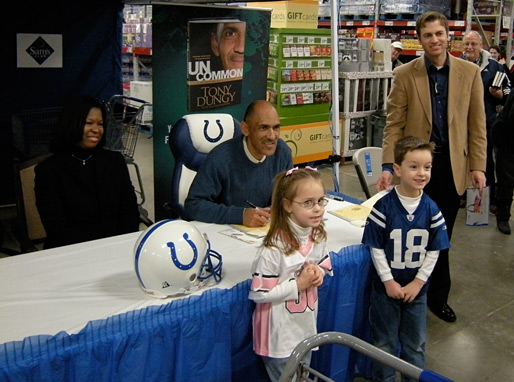 Tony signs for young fans at Sam's Club in Indy - © All rights reserved. Photo by Jessica Atteberry Quinn