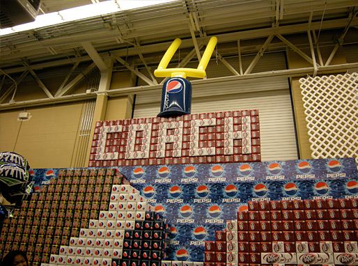Fort Wayne's Walmart went all out in their decorating to honor the coach. - © All rights reserved. Photo by Jessica Atteberry Quinn