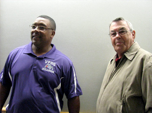 Winners Coach Roy Serie (Ville Platte High School) and Coach Dutton Wall (Sacred Heart High School) from Ville Platte, LA!
