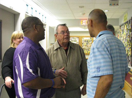 Tony Dungy saying good-bye to the Coaches from Ville Platte, LA!