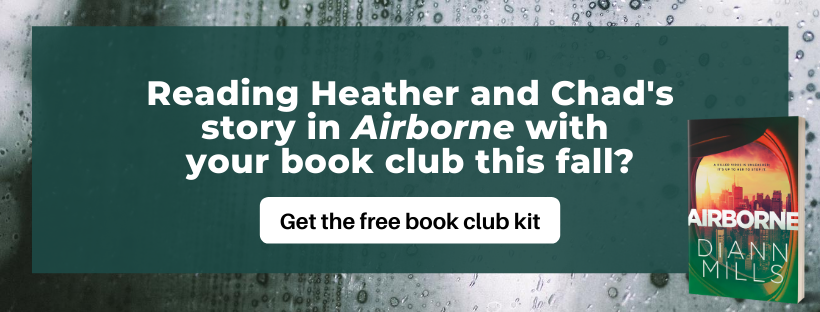 Download the free book club kit for the romantic suspense novel Airborne