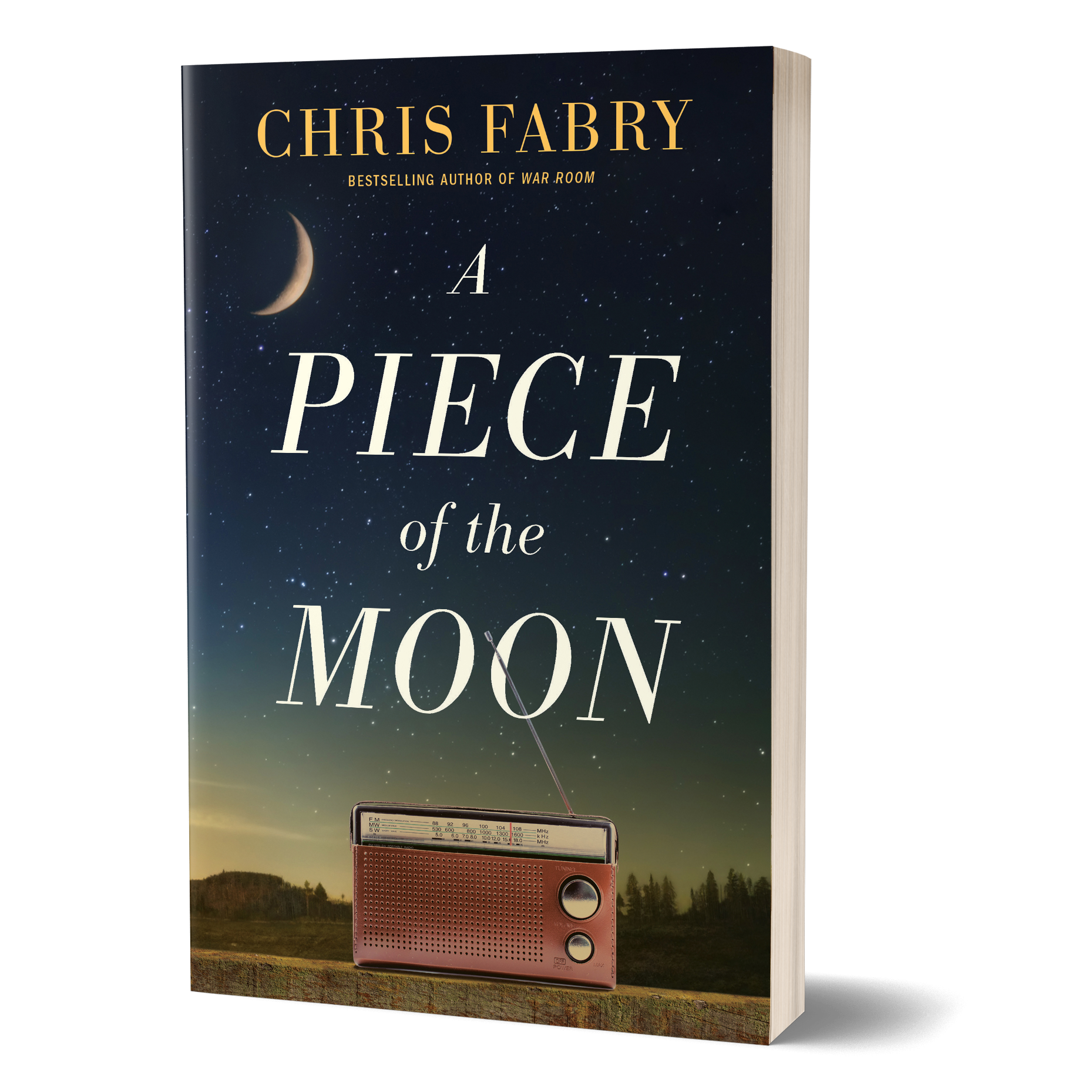 The Southern fiction novel A Piece of the Moon by bestselling, award-winning Christian fiction author Chris Fabry