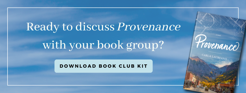 Download the free book club kit for the new contemporary romance novel Provenance by RITA Award-winning Christian fiction novelist Carla Laureano, author of the Supper Club series