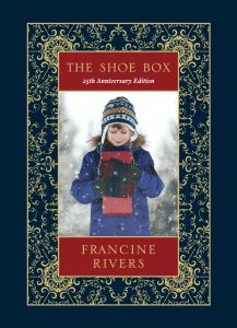The Shoe Box (25th Anniversary Edition) by Francine Rivers | stocking stuffer idea, holiday hostess gift | 4 Small Books That Make Perfect Stocking Stuffers
