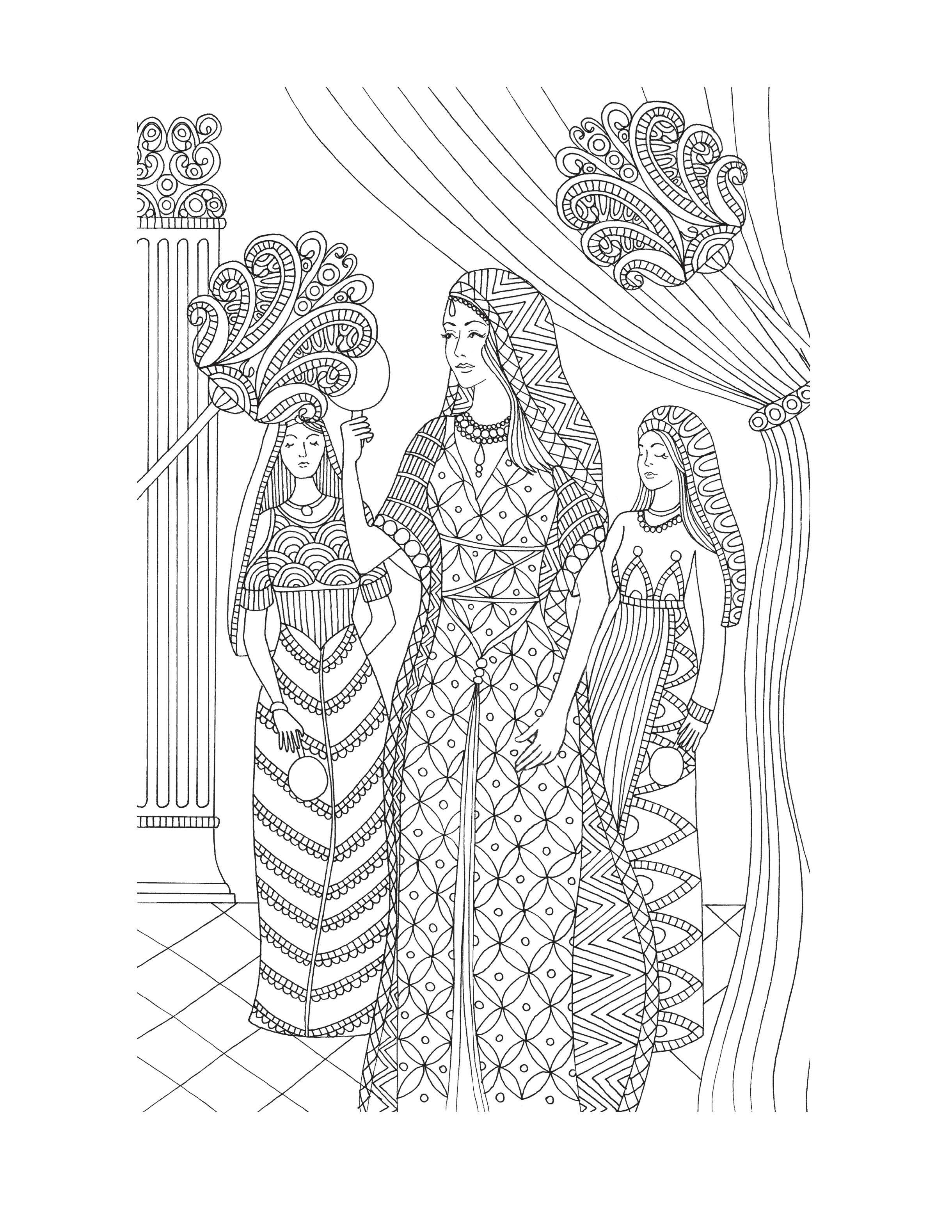 Bible Story of Esther Coloring Pages for Purim - The Arc