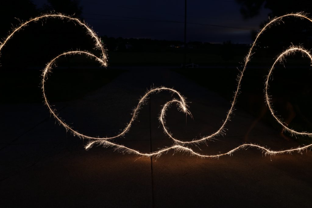 Lovely image of waves created from light, what is baptism?