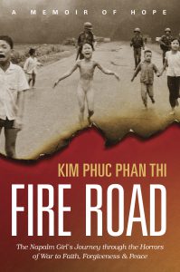 Cover of her book, Fire Road. In it Kim relates how hard it was to follow God's command to forgive. 