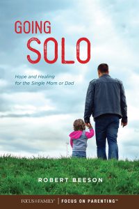 Front cover of the book, Going Solo, all about finding hope and healing as a single parent. This theme is included in the seventh episode of the Christian testimony podcast, Unfolding Stories.