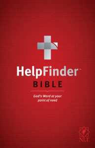 Front cover image of the HelpFinder Bible, a great resource for anyone new to faith or who needs direction on any worry, doubt or concern they may have. This Bible provides pathways and direct answers to God's promises and provision. Listen to this episode to hear another amazing Christian testimony on our Unfolding Stories podcast!