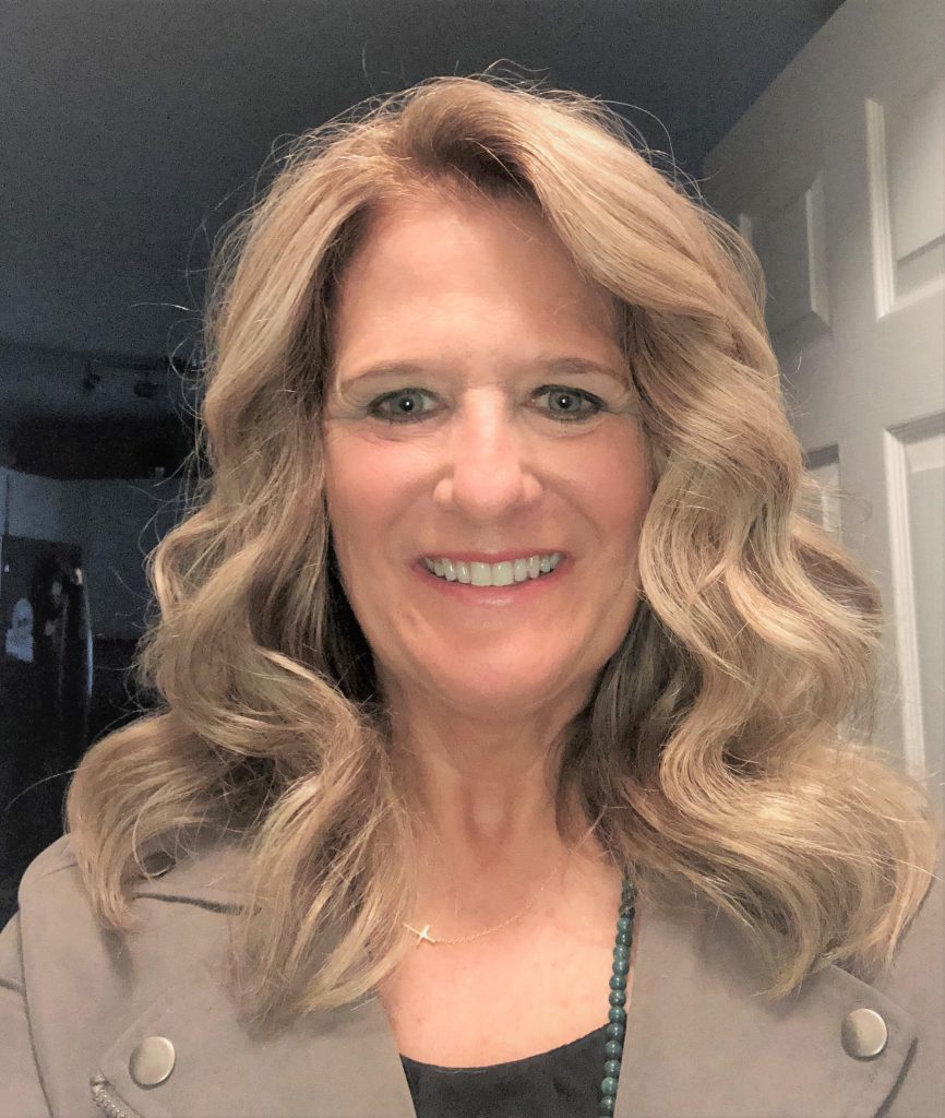 Picture of this week's guest speaker Jill. Jill recalls how God was always in her life, but because the center of her life once she found herself, and her church home. Listen to Jill's Christian testimony on the Unfolding Stories podcast.